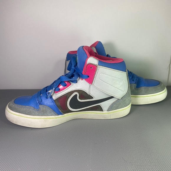 NIKE Ruckus 2 High LR,Skateboard Shoes, Gray - Grau (Grey/Blue/Orange) Size 5 Y - Picture 2 of 6